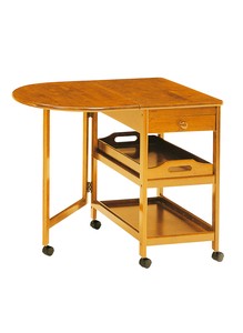 木製テーブル付きワゴン　収納/家具/インテリア/オシャレ/配膳/食事/リビング
