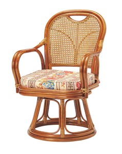 ラタン回転椅子ミドルタイプ(SH390)　椅子/家具/インテリア/リビング