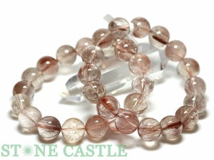 ☆高品質☆【ブレスレット】山梨水晶 (ピンク) (約11.5〜12mm) 【天然石 パワーストーン】