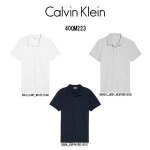 Calvin Klein(カルバンクライン)ck ポロシャツ 半袖 コットン ワンポイント スリムフィット メンズ 40QM223