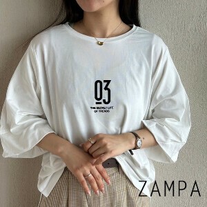 T-shirt T-Shirt Balloon Sleeve Flocking Finish