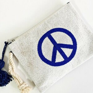 ⑥【SALE★在庫限り】ビーズ2WAYクラッチ（手刺繍ビーズ）
