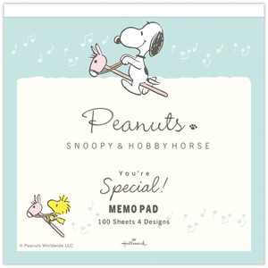 スヌーピー グリーン スヌーピー×おもちゃの馬【メモパッド／You're Special!】