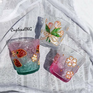 ≪予約商品≫INSスタイル フラワー ジュースカップ ドリンクカップ おしゃれな 手描き ウォーターカップ