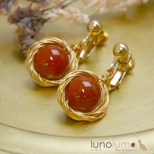 Clip-On Earrings Earrings Natural Stone Ladies fashion Presents Made in Japan