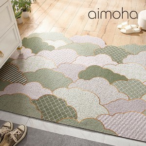 切って使えるマット 45×75cm 洗えるラグカーペット フットマット トイレマット 玄関マット 裏面滑り止め