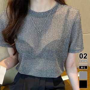 シアートップス 半袖シアーカットソー 夏トップス 半袖 夏 シアー トップス tシャツ チュール