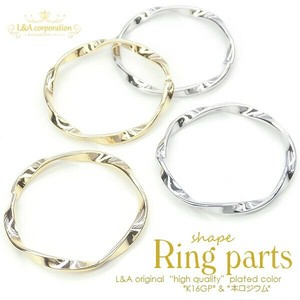 2個価格 フレームパーツ リングパーツ ウェーブリング ツイストリング スパイラル アクセサリー