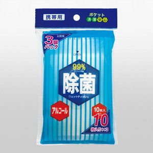 除菌おでかけウェットポケットタイプ10枚×3P