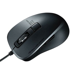 サンワサプライ 有線Type-CブルーLEDマウス 5ボタン・静音タイプ MA-BLC156BK