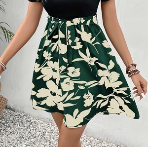 裙子 女士 裙子 花卉图案