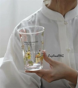 ◆◆大人気◆◆早い者勝ち ウォーターカップ レトロ 宮廷画像 ガラスコップ コーヒーカップ グラス