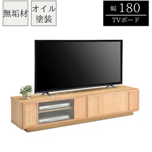 【180幅テレビボード】全面ナチュラルカラー　波打ちガラス　TVボード