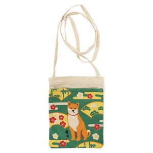 【セール商品】ミニショルダーバッグ まつたけうめしばた　柴犬　犬　松　竹24x17.5cm