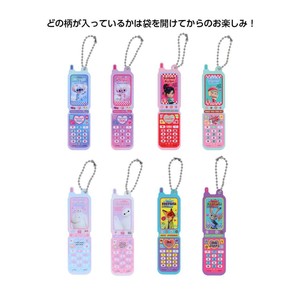 【キーホルダー】ディズニーキャラクター ガラケー型アクキー 全8種 Y2K