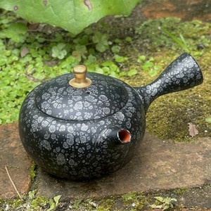 【常滑焼急須/日本製】昭龍朱泥黒マット天目急須