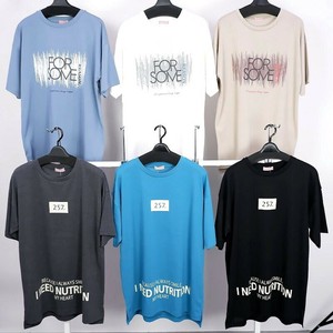 T-shirt T-Shirt Big Tee Short Sleeve Unisex Men's Cut-and-sew 6-colors