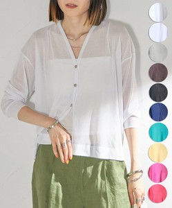 【each　新色入荷】サラサラドライタッチ梨地シアーカーディガン　羽織　シアー　2025ss　人気