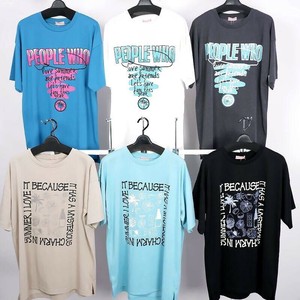 T 恤/上衣 针织衫 短袖 宽松T-Shirt 男女兼用 男士 6颜色