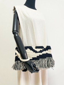 ⑥【SALE★在庫限り】ジャガードクラッチバッグ（手織り生地）/ BLACK