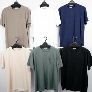 メンズ 胸ポケット付き無地Tシャツ 8色 半袖 Tシャツ 無地 カットソー ユニセックス