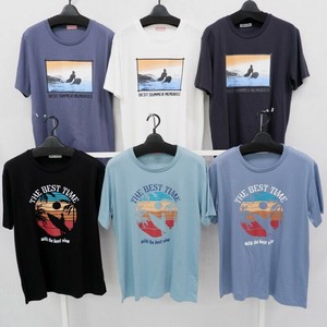 メンズ　半袖プリントTシャツ　サーフ系プリント2型  ユニセックス