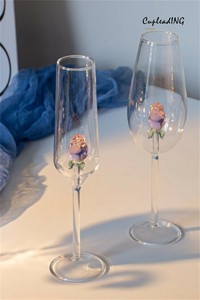 ◆◆大人気◆◆早い者勝ち 花のコップ グラス シャンパンカップ