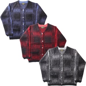 【2024秋冬新作】【UNIVERD72】MOHAIR TOUCH CARDIGAN（OMBRE CHECK）