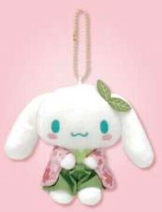 9月下旬入荷　シナモロール　桜着物抹茶　ぬいぐるみマスコット　サンリオキャラクターズ