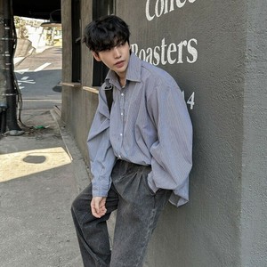 P18339 長袖 ペアルック男女通用 メンズ カジュアル  2024新作秋冬  トップス 韓国風  ワイシャツ
