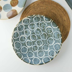 美浓烧 大餐盘/中餐盘 蓝色 日式餐具 日本制造