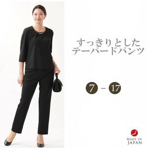 ブラック フォーマル テーパードパンツ単品 股下66cm 喪服 礼服 RL112044 単品