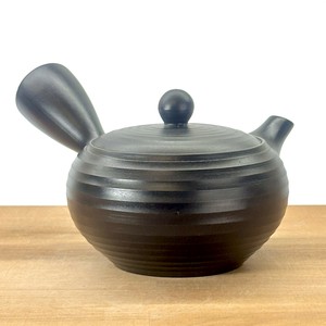 【常滑焼急須/日本製】晶窯黒泥平千段急須