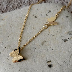 Stainless Steel Chain Necklace Small Butterfly Stainless Steel 40cm