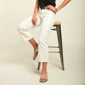 Denim Cropped Pant Cropped Wide Pants