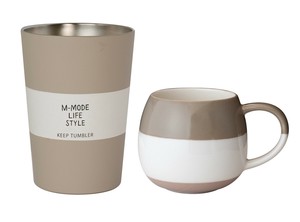 《メーカー取寄》Good Feeling　デスクトップセット　ベージュ[日本製 美濃焼 食器 陶器] ギフト