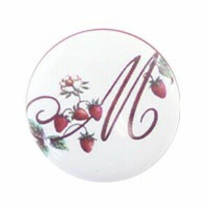 マニー陶器ノブM ロココ（M文字）