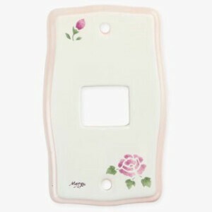 マニー陶器スイッチカバー ローズ 1ケ口