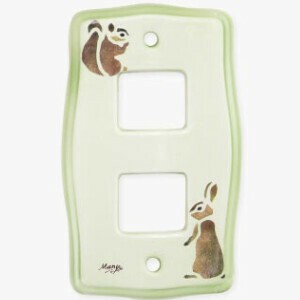 マニー陶器スイッチカバー レコルト 2ケ口