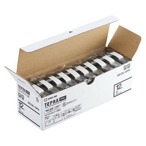 テプラPROテープカートリッジ エコパック 10個入 (白/黒文字/テープ幅12mm) キングジム