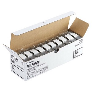 テプラPROテープカートリッジ エコパック 10個入 (白/黒文字/テープ幅18mm) キングジム