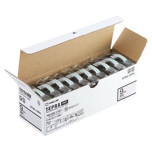 テプラPROテープカートリッジ エコパック 10個入 (透明/黒文字/テープ幅9mm) キングジム