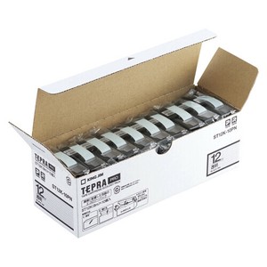 テプラPROテープカートリッジ エコパック 10個入 (透明/黒文字/テープ幅12mm) キングジム