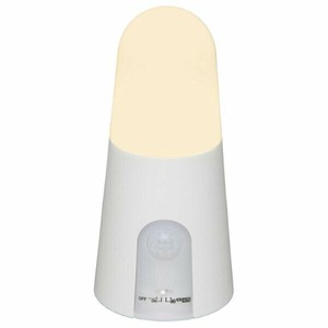 IRIS 乾電池式LED屋内センサーライト ホワイト スタンドタイプ 電球色 アイリスオーヤマ