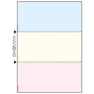 プリンター用紙 マルチプリンタ帳票 A4 カラー3面 100入 BP2012 ヒサゴ