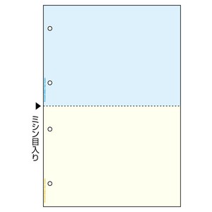 プリンター用紙 マルチプリンタ帳票 撥水紙A4カラー2面4穴 50入 BPW2011 ヒサゴ