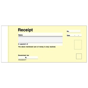領収証(Receipt) お札サイズ 2P 40入 ＃777 ヒサゴ 【サンプル可】
