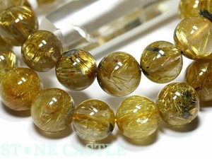 ☆高品質☆【ブレスレット】太陽タイチンルチルクォーツ (5A) (約12.5〜13mm) 【天然石 パワーストーン】