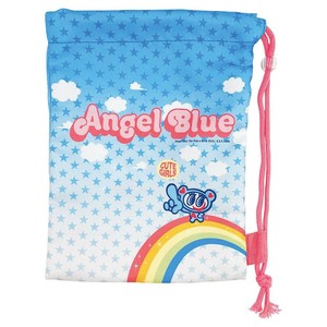 【★在庫処分★】エンジェルブルーショッパー風巾着ブルー AB-5530354BL