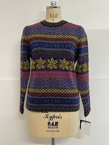 Sweater/Knitwear Jacquard Patterned Crew Neck Knit Pullover [A/W]